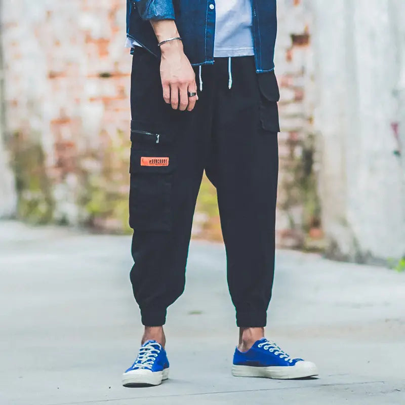 Men’s overalls cropped harem pants