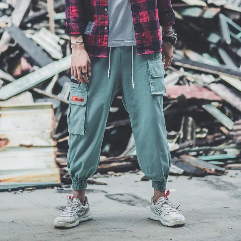 Men’s overalls cropped harem pants