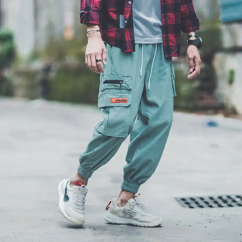 Men’s overalls cropped harem pants
