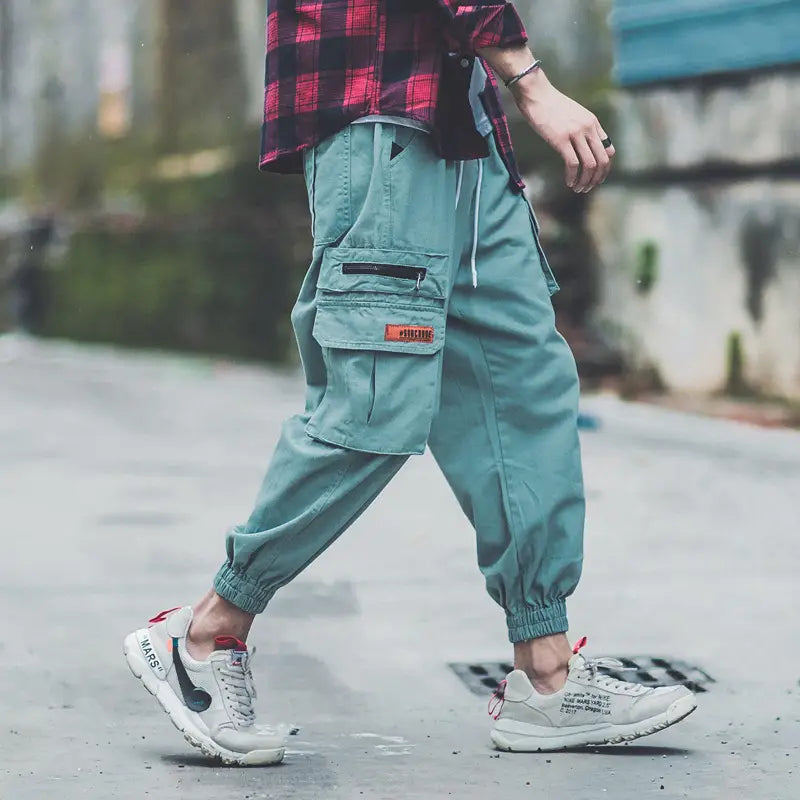 Men’s overalls cropped harem pants