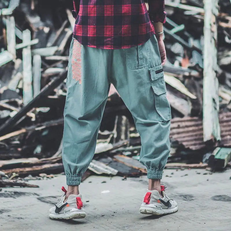 Men’s overalls cropped harem pants