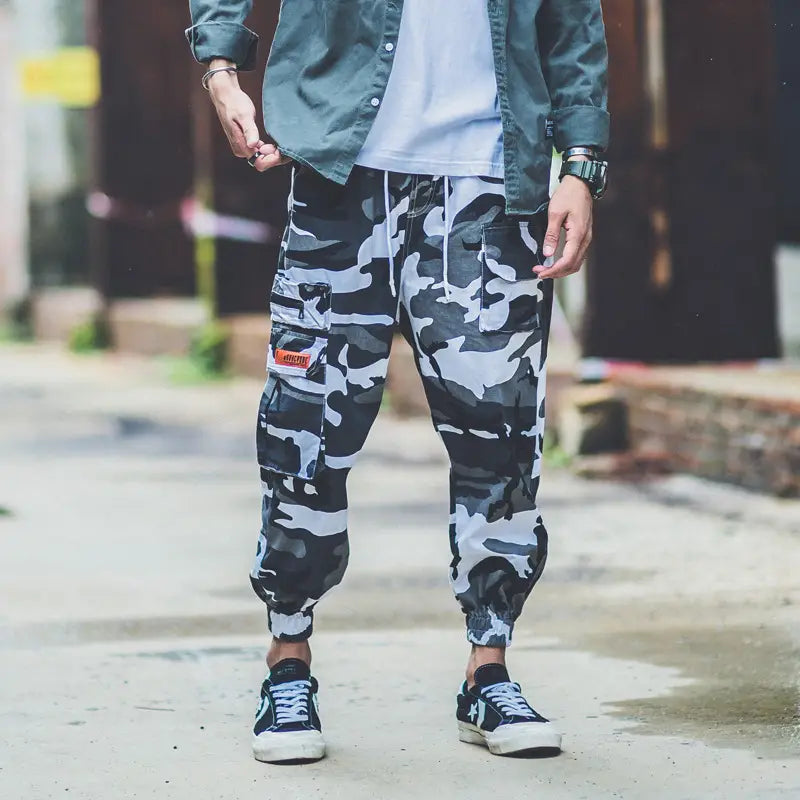 Men’s overalls cropped harem pants