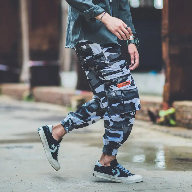 Men’s overalls cropped harem pants