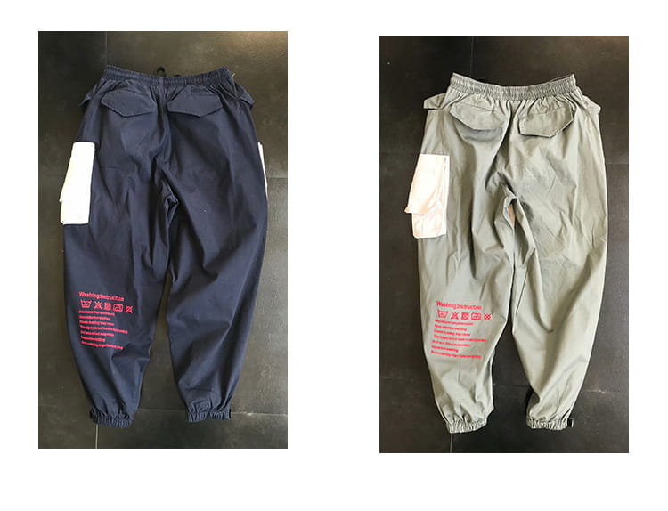 New men’s Japanese loose version of overalls fashion men’s large size stitching casual beam pants