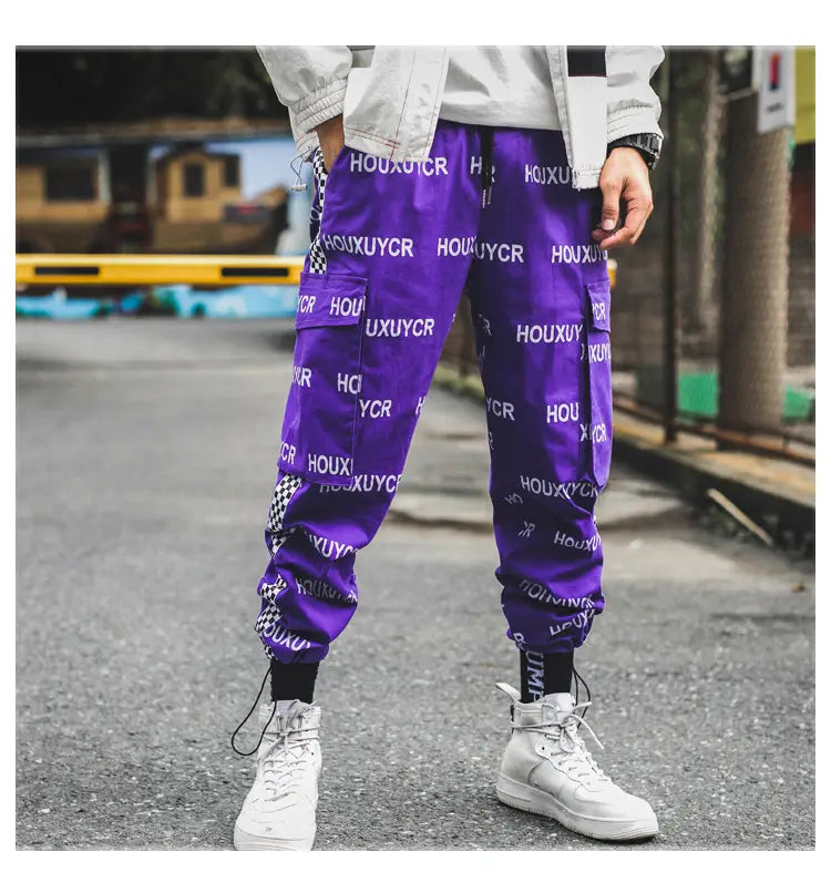 Letter Print Men’s Growth Fashion And Comfort Pants
