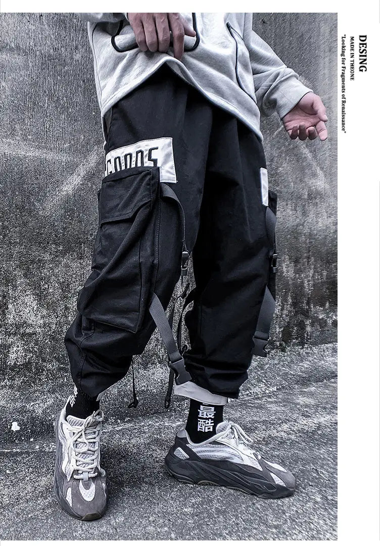 Casual Loose Straight Pants Men’s Sports Beamed Pants