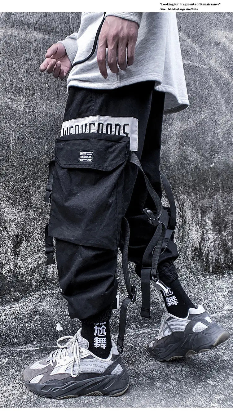Casual Loose Straight Pants Men’s Sports Beamed Pants