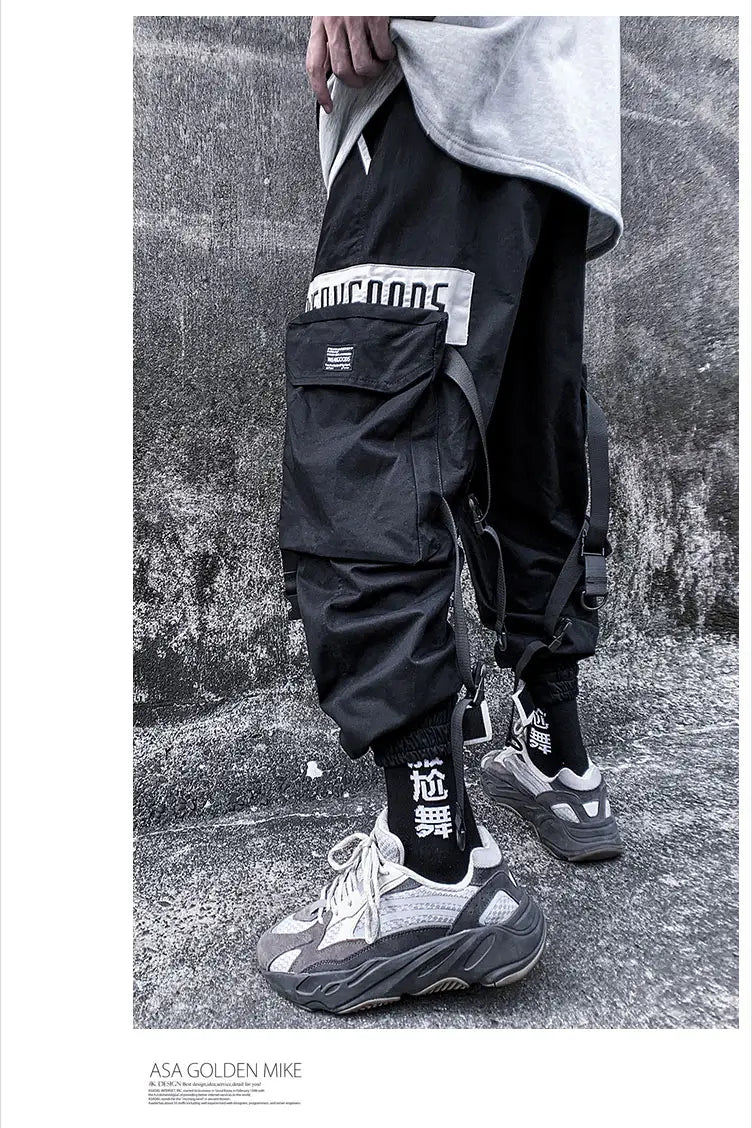 Casual Loose Straight Pants Men’s Sports Beamed Pants