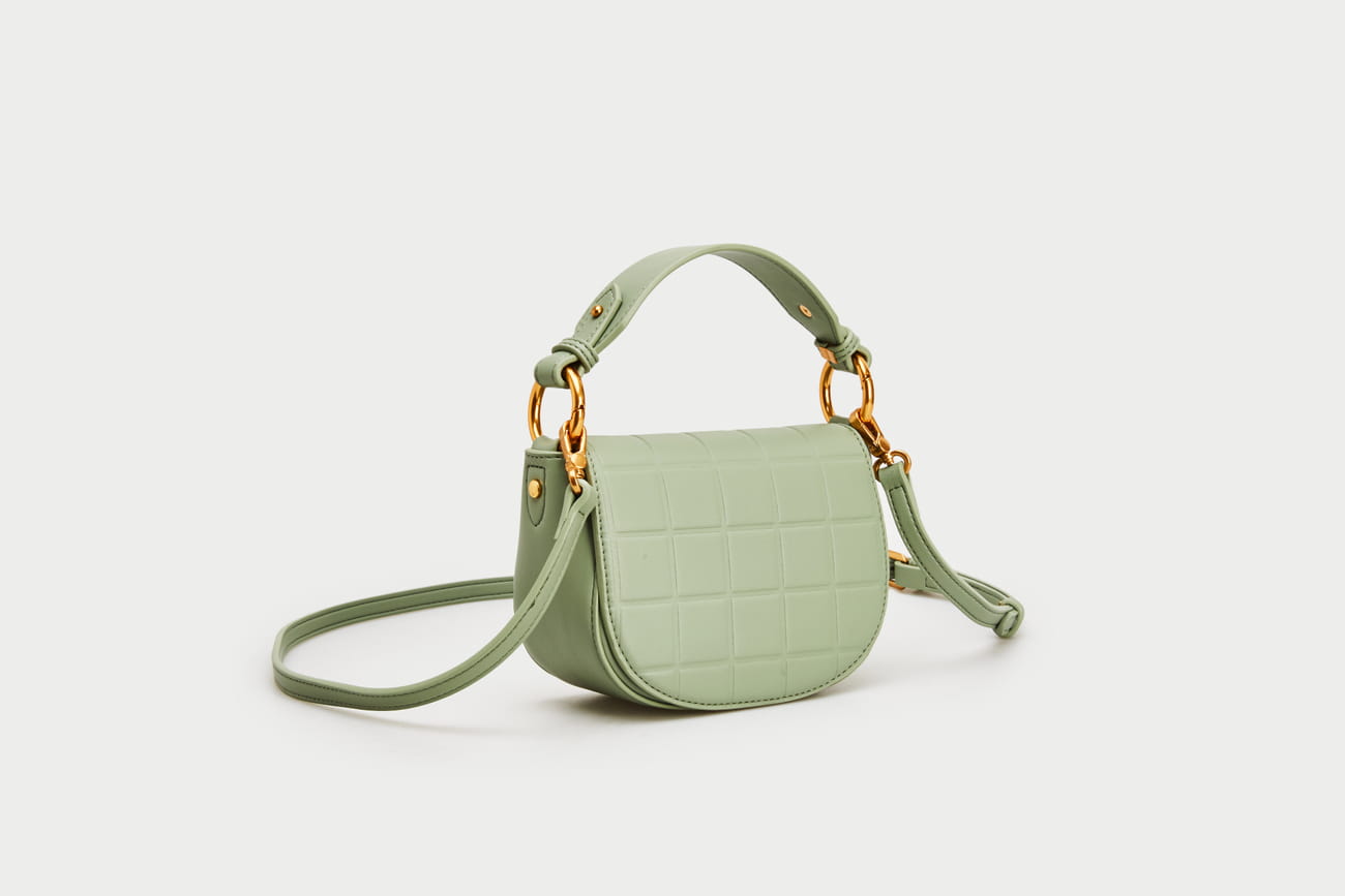 Emerald Synthetic Leather Handbag High-End Fashion Online