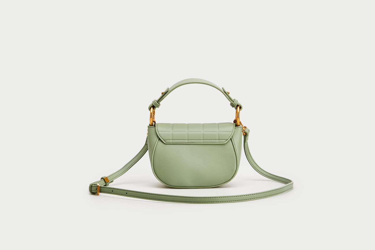 Emerald Synthetic Leather Handbag High-End Fashion Online