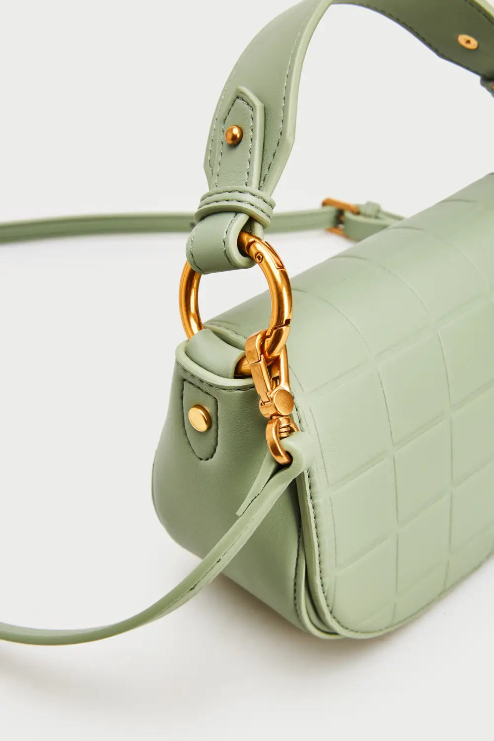Emerald Synthetic Leather Handbag High-End Fashion Online