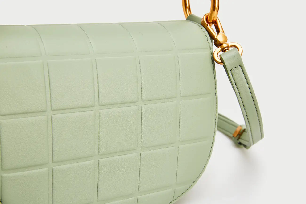 Emerald Synthetic Leather Handbag High-End Fashion Online