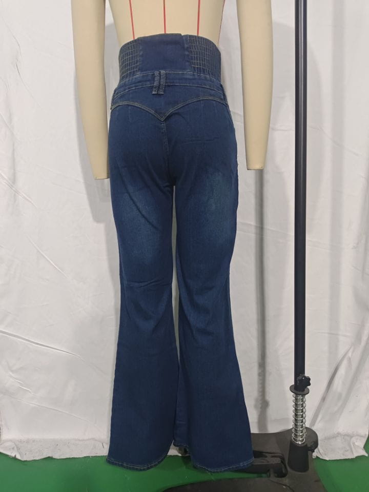 Women’s Stretch Button Denim Pants