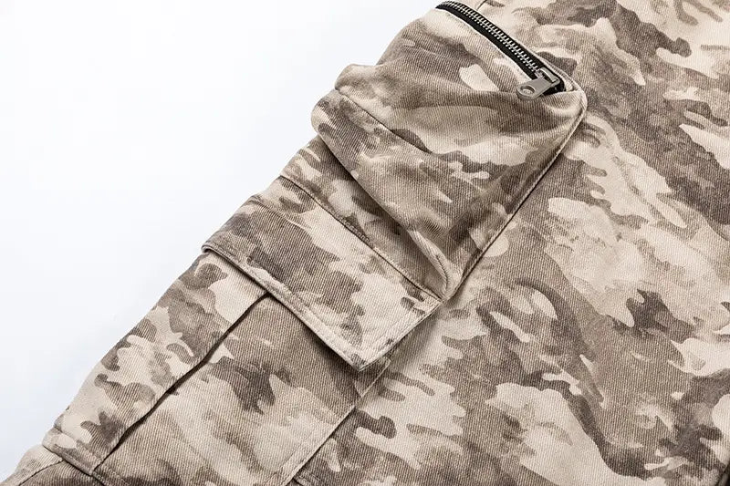 Spring New Retro Desert Camouflage Cargo Pants
