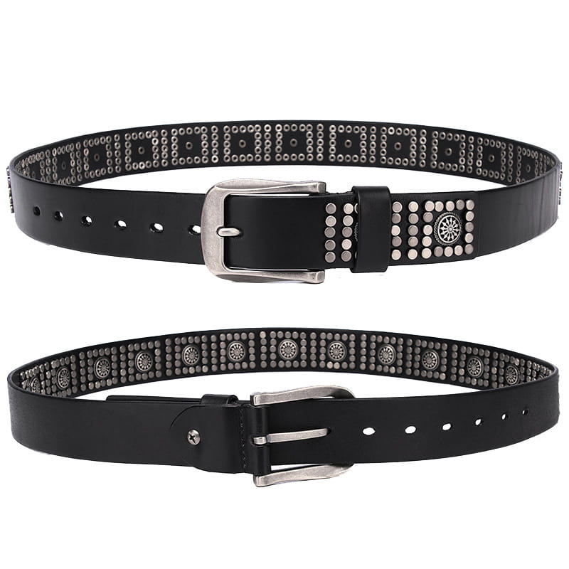 Fashion Rivet Cowhide Punk Belt