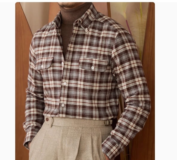 Retro Long Sleeved Shirt For Men