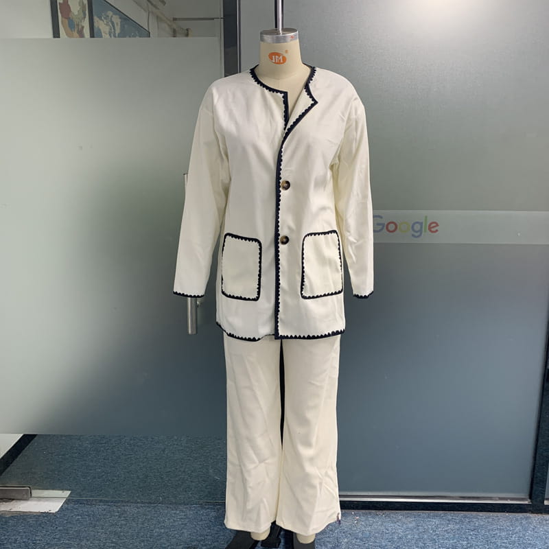 Women’s Suit Fashion Casual Loose Solid Color Two-piece Set