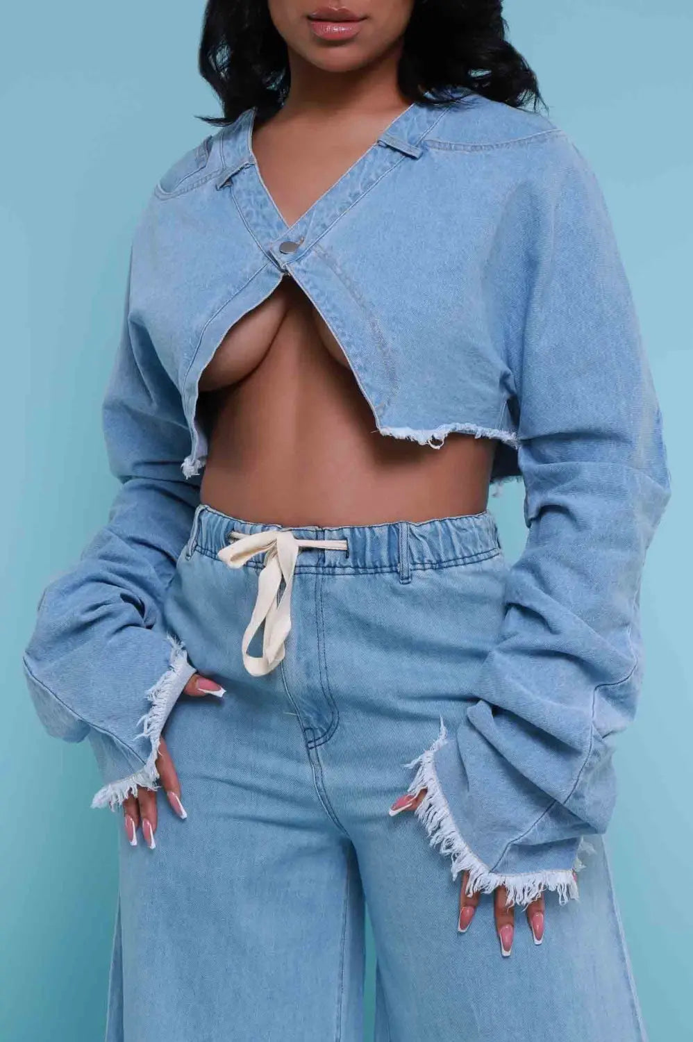 Casual Loose Denim Suit Two-piece Women’s Clothing