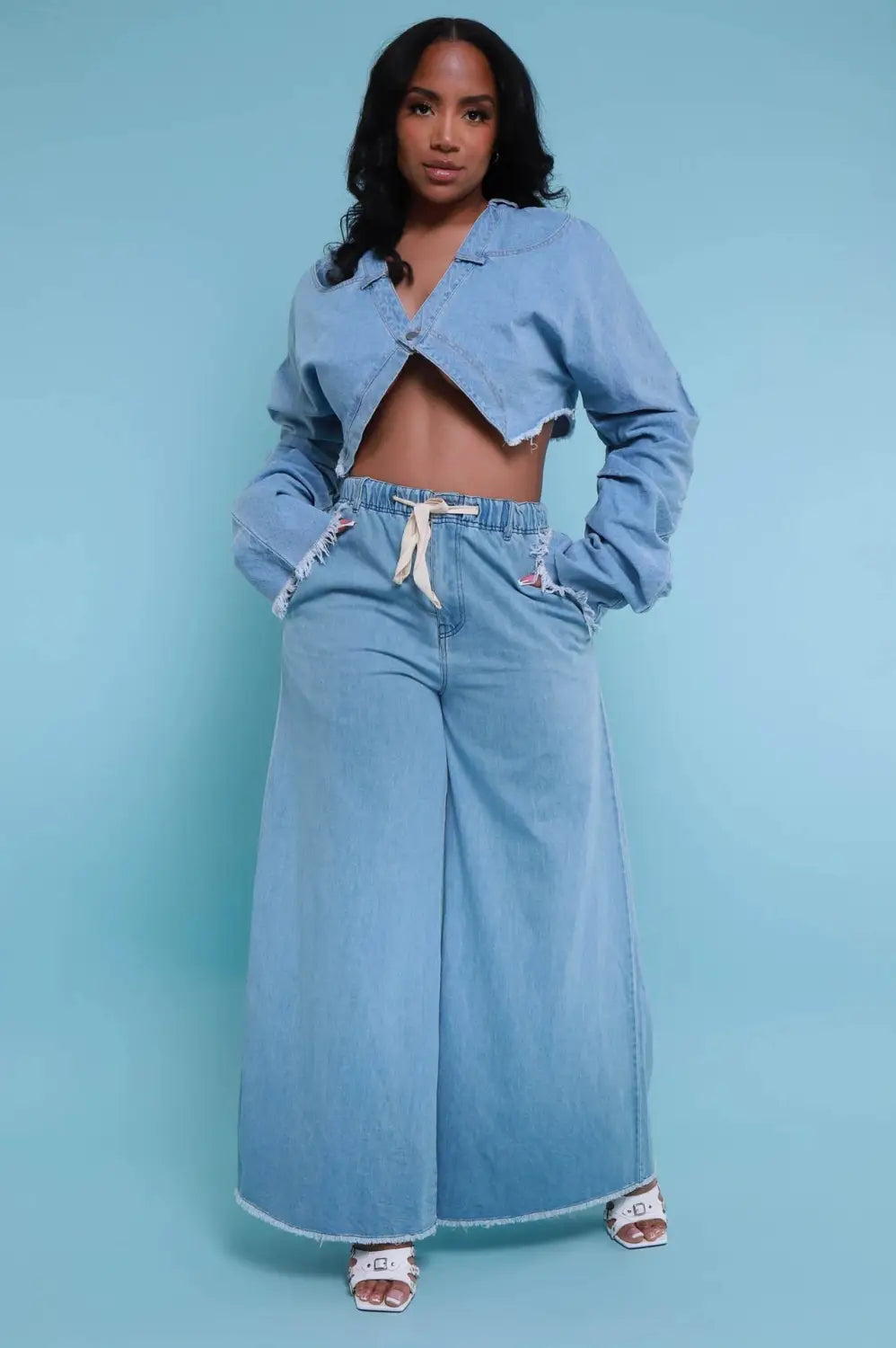 Casual Loose Denim Suit Two-piece Women’s Clothing