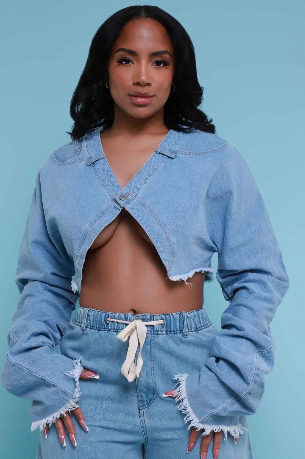 Casual Loose Denim Suit Two-piece Women’s Clothing