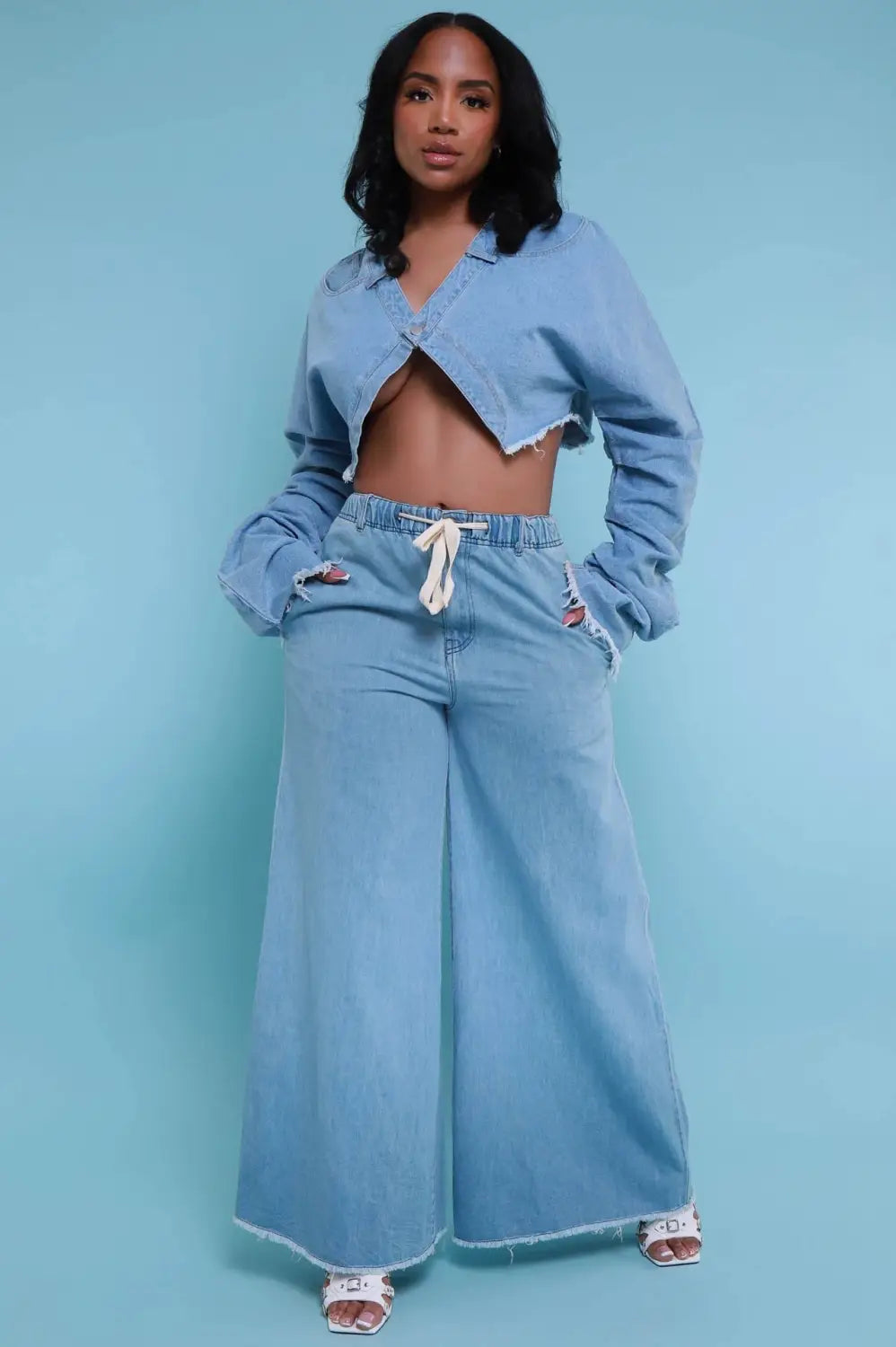 Casual Loose Denim Suit Two-piece Women’s Clothing