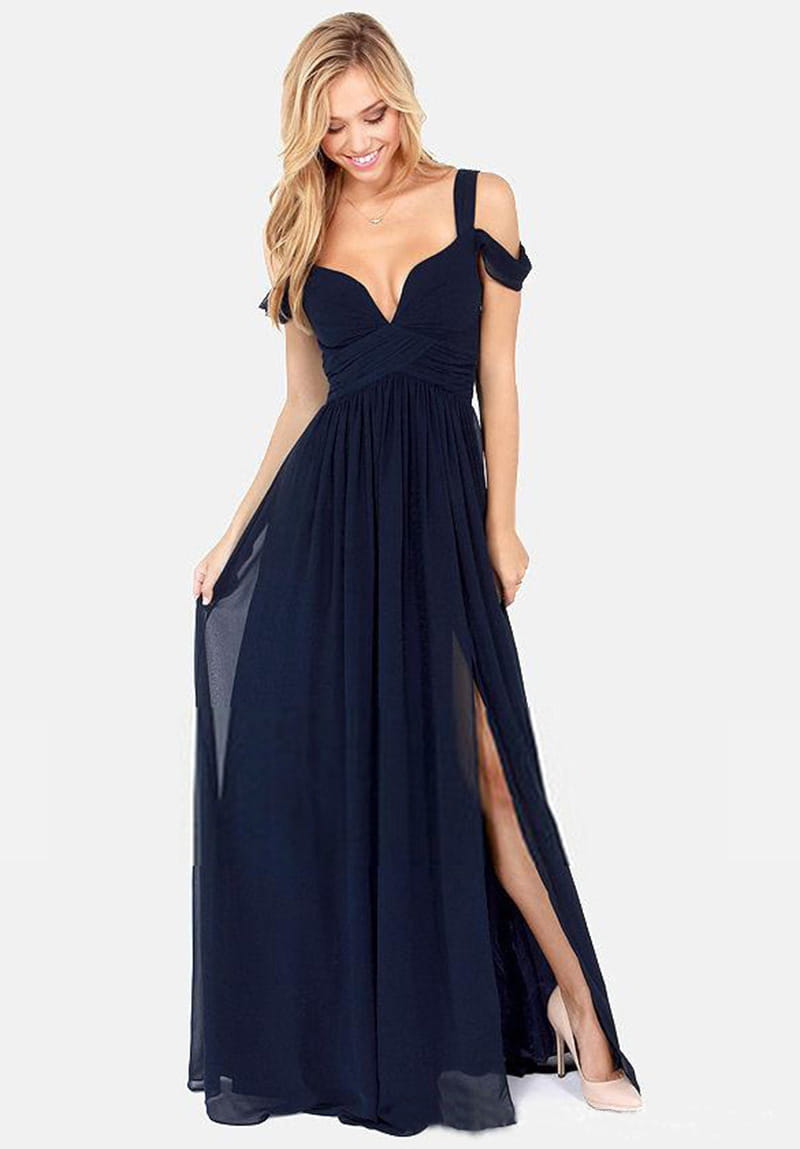 Long Floor Length Elegant Greek Style Pleated Dress