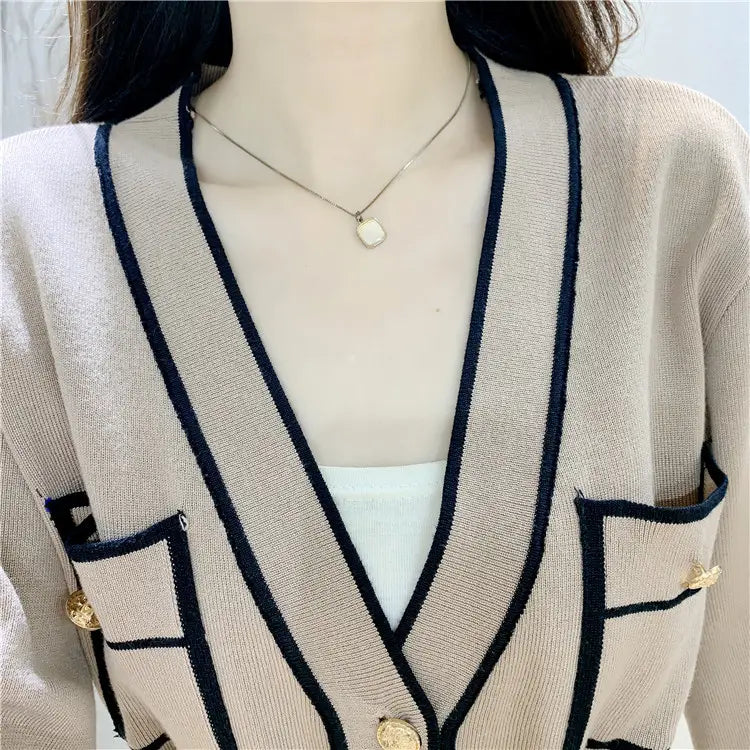 Winter Knitted Cardigan Wide-leg Pants Suit Women’s