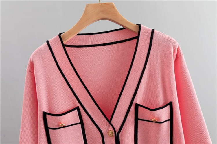 Winter Knitted Cardigan Wide-leg Pants Suit Women’s