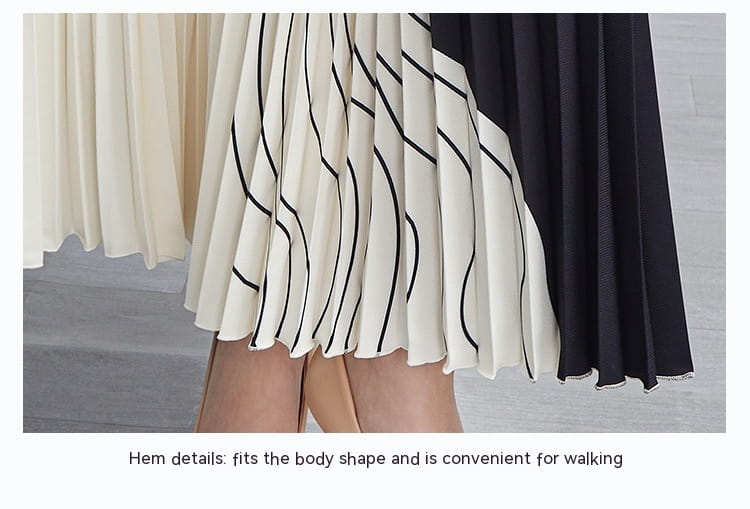 High-grade Printed Curve Top Age-reducing Skirt Suit