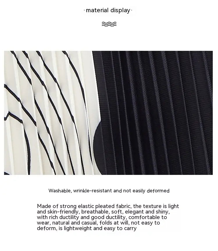 High-grade Printed Curve Top Age-reducing Skirt Suit