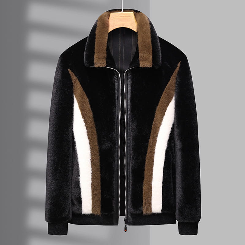Winter Men’s Warm Mink Fur Jacket Coat