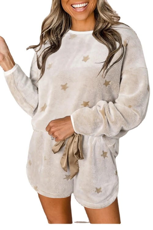 Women’s Five-pointed Star Plush Casual Suit