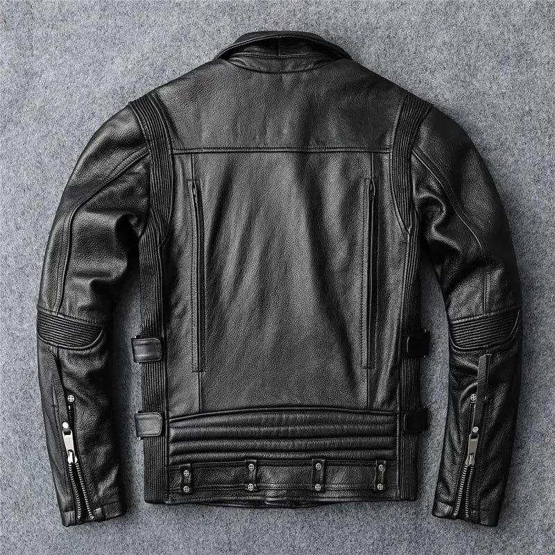 Slim Fit Soft First Layer Cowhide Biker’s Leather Jacket