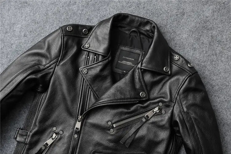 Slim Fit Soft First Layer Cowhide Biker’s Leather Jacket