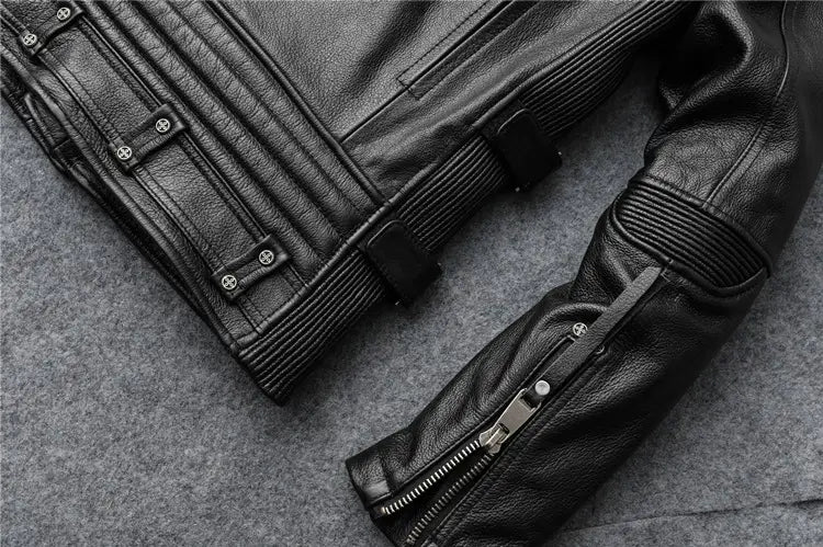 Slim Fit Soft First Layer Cowhide Biker’s Leather Jacket