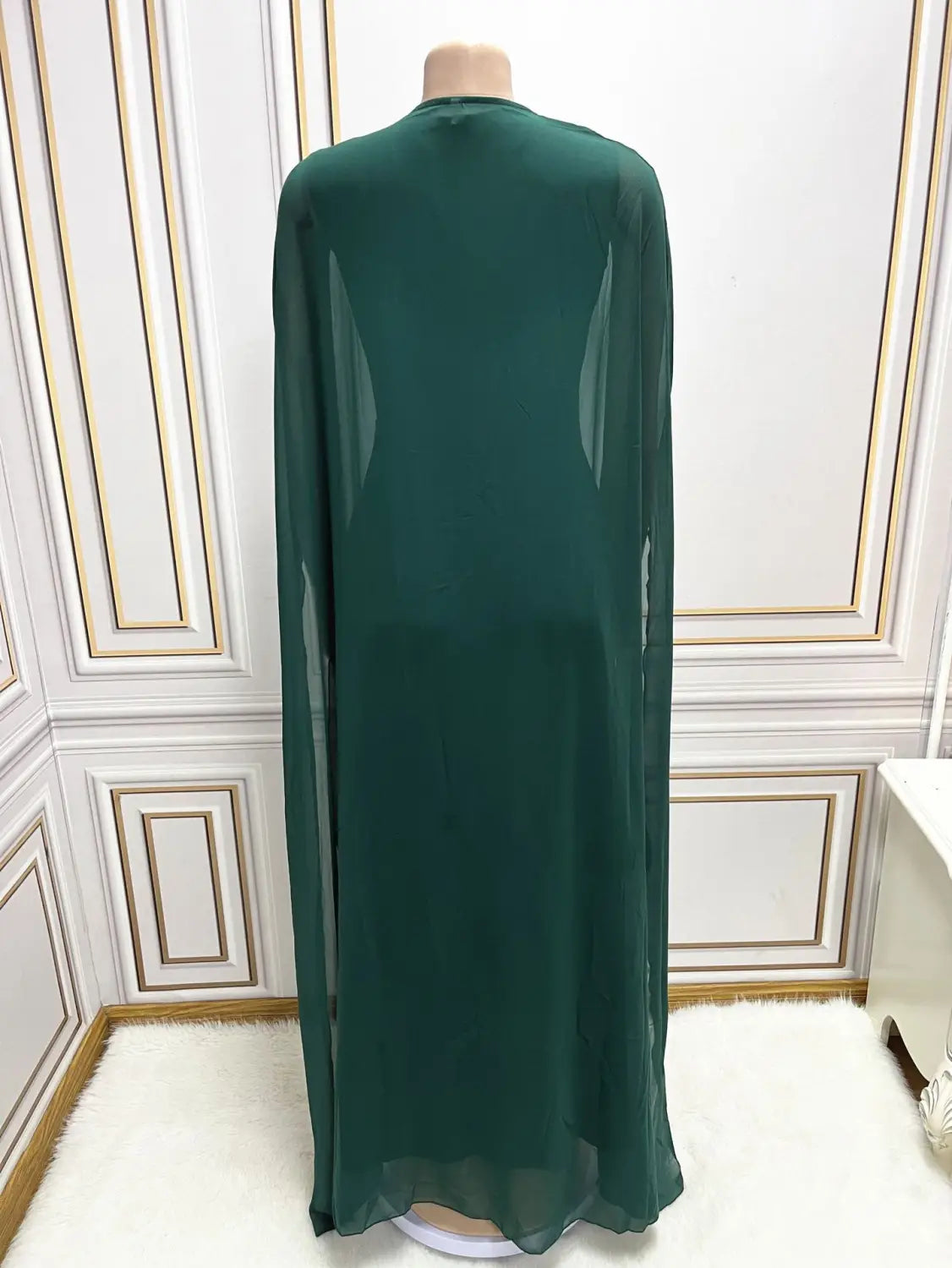 Middle East Muslim Women’s Wear Sequined Gown Suit Dress Cape Robe