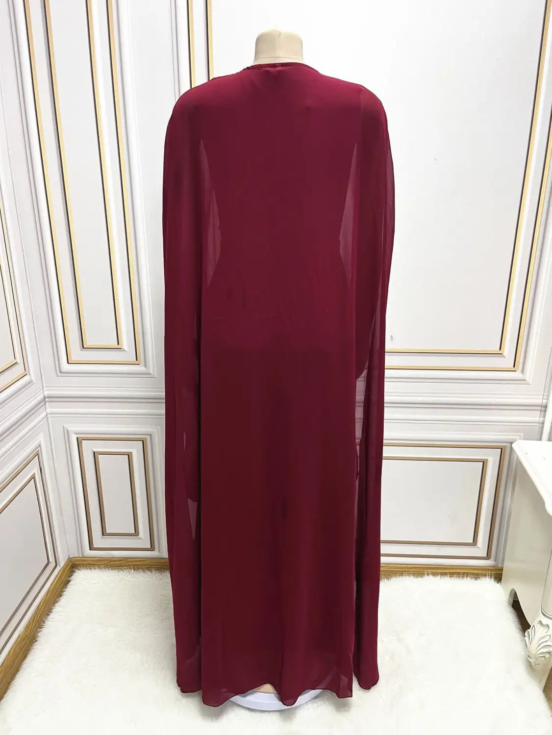 Middle East Muslim Women’s Wear Sequined Gown Suit Dress Cape Robe