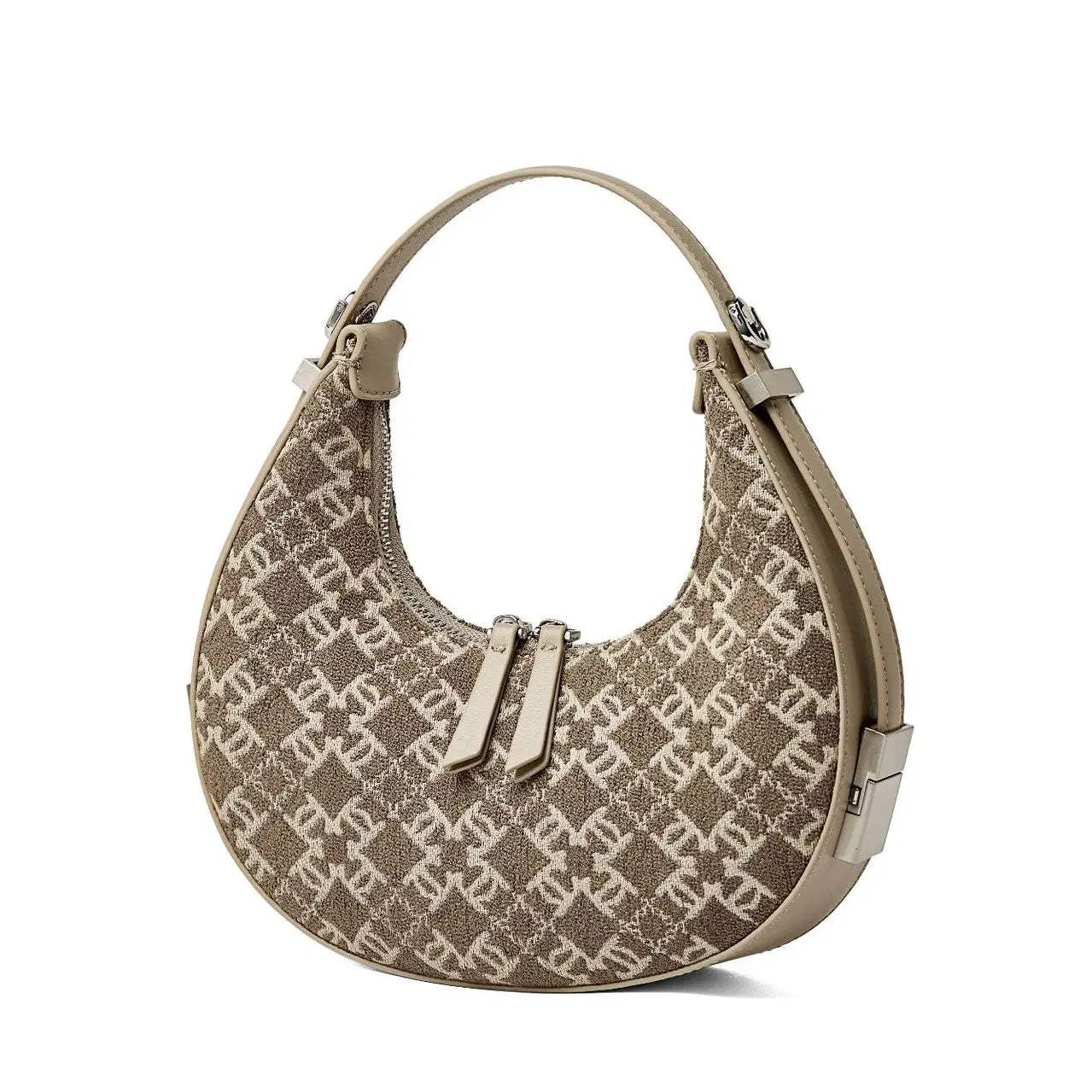 Apricot Sand Luxury Woolen Leather Bag High-End Fashion Online