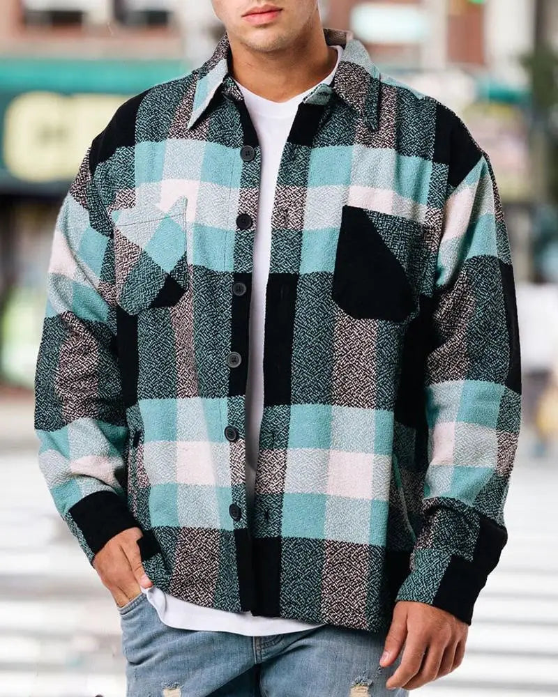 Men’s Color Matching 3D Digital Printed T-shirt