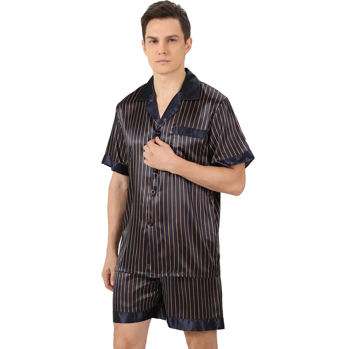 Men’s Summer Printed Short-sleeved Shorts Pajamas