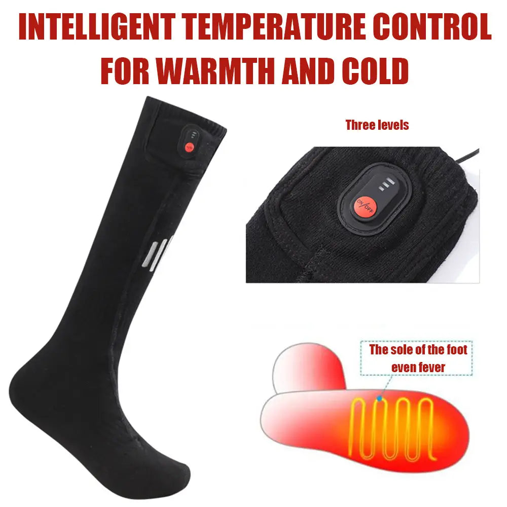 New Adjustable Temperature Heating Socks Intelligent Temperature Control Cold Protection
