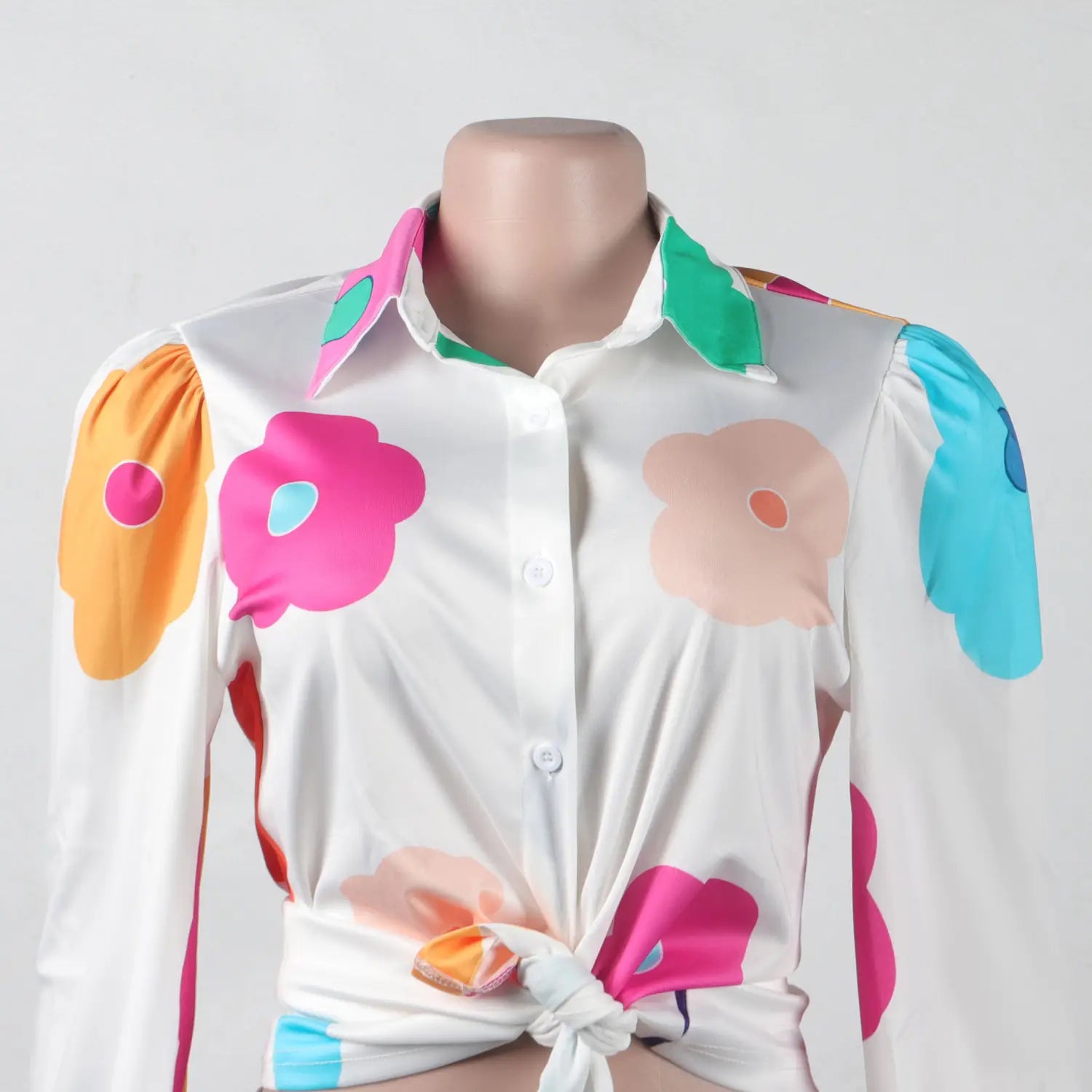 Women’s Fashion Color Printed Shirt Suit Two-piece Set