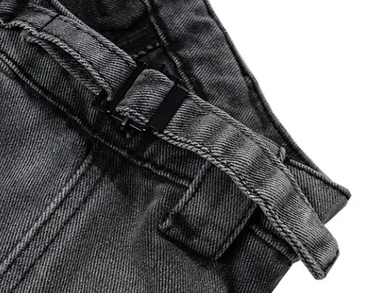 Men’s Double Layer Stitching Ruffle Straight-leg Trousers