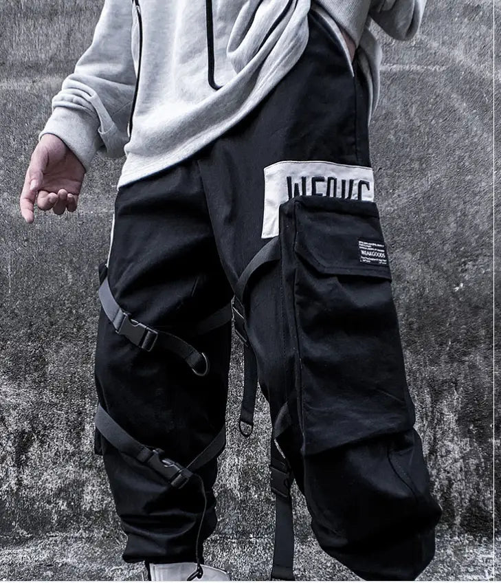 Casual Loose Straight Pants Men’s Sports Beamed Pants