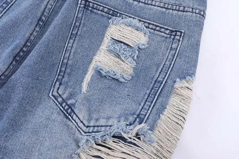 Worn Out Cat Whisker Jeans Loose Personality Hip-hop Straight Pants