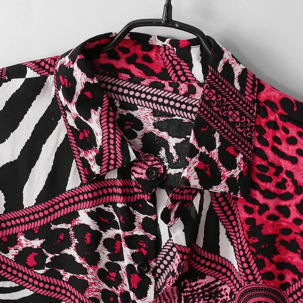 Fashion printed Leopard Print Shirt for men