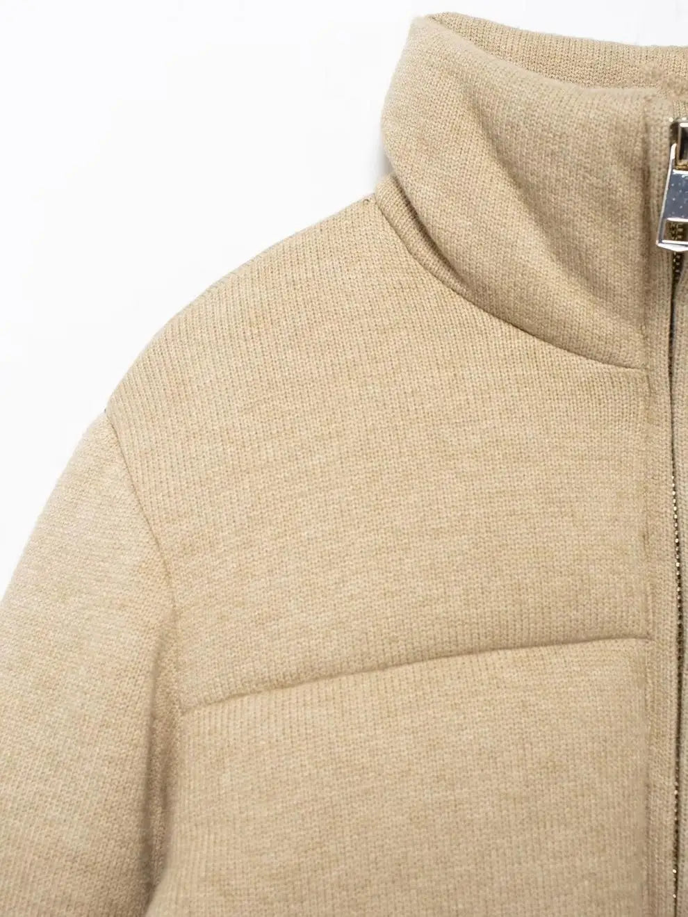 European And American Fashion Stand Collar Long Sleeve Cotton Jacket Coat