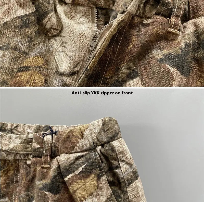 Heavy Dead Wood Branch Camouflage Shorts Men’s Maple Leaf Shorts