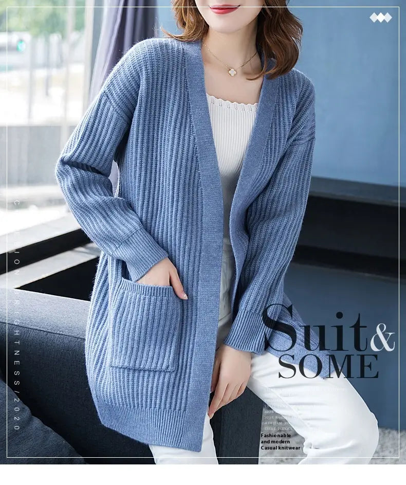 Loose Knitted Shawl Versatile Sweater Coat Women’s