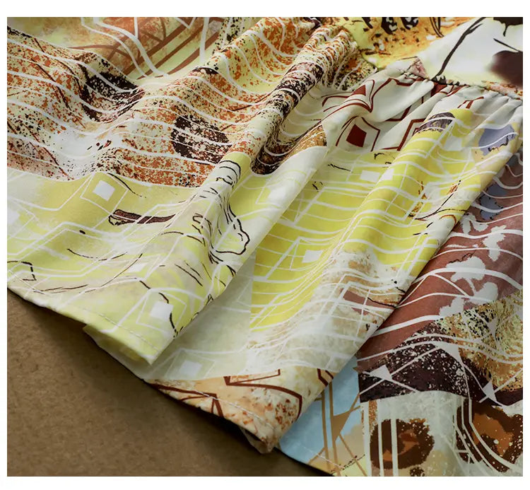 French-style Printed Slim Skirt For Women